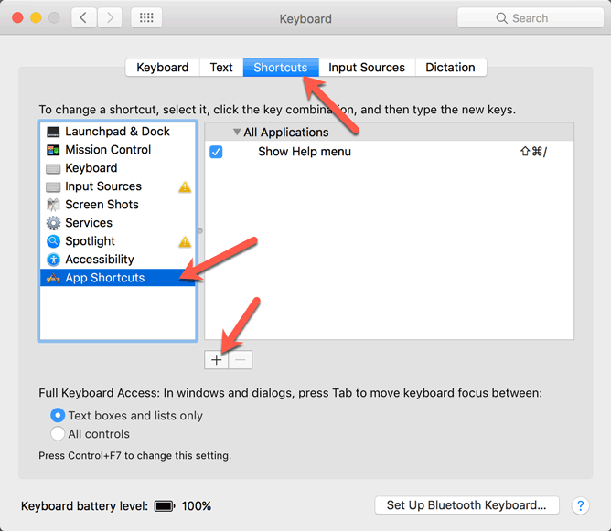 editing shortcuts for mac